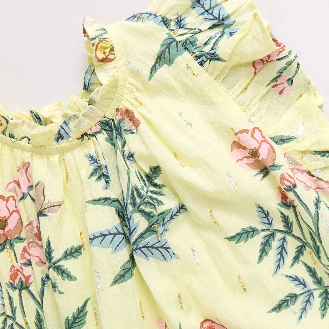 Girls Harper Dress Pale Yellow Poppy