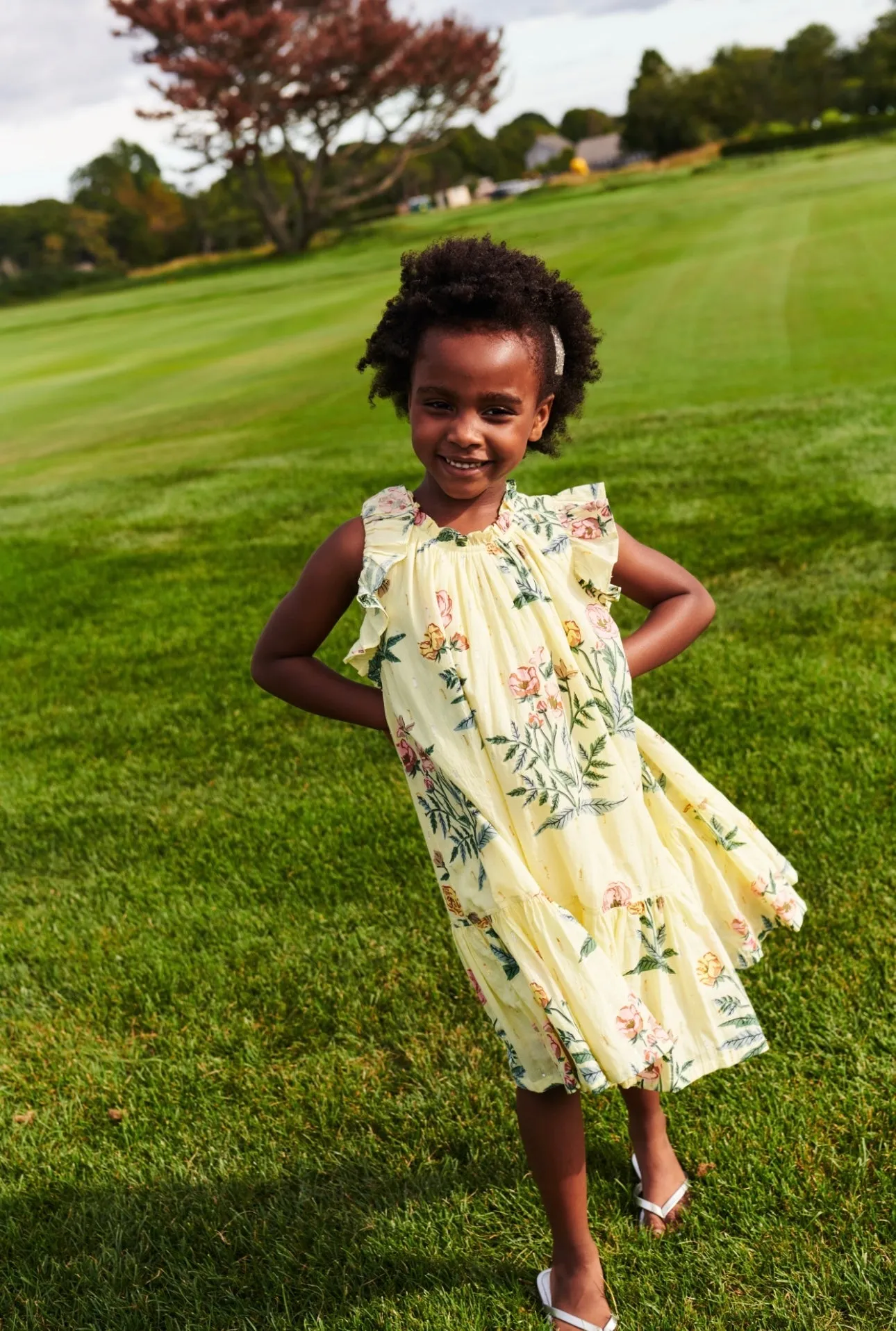 Girls Harper Dress Pale Yellow Poppy