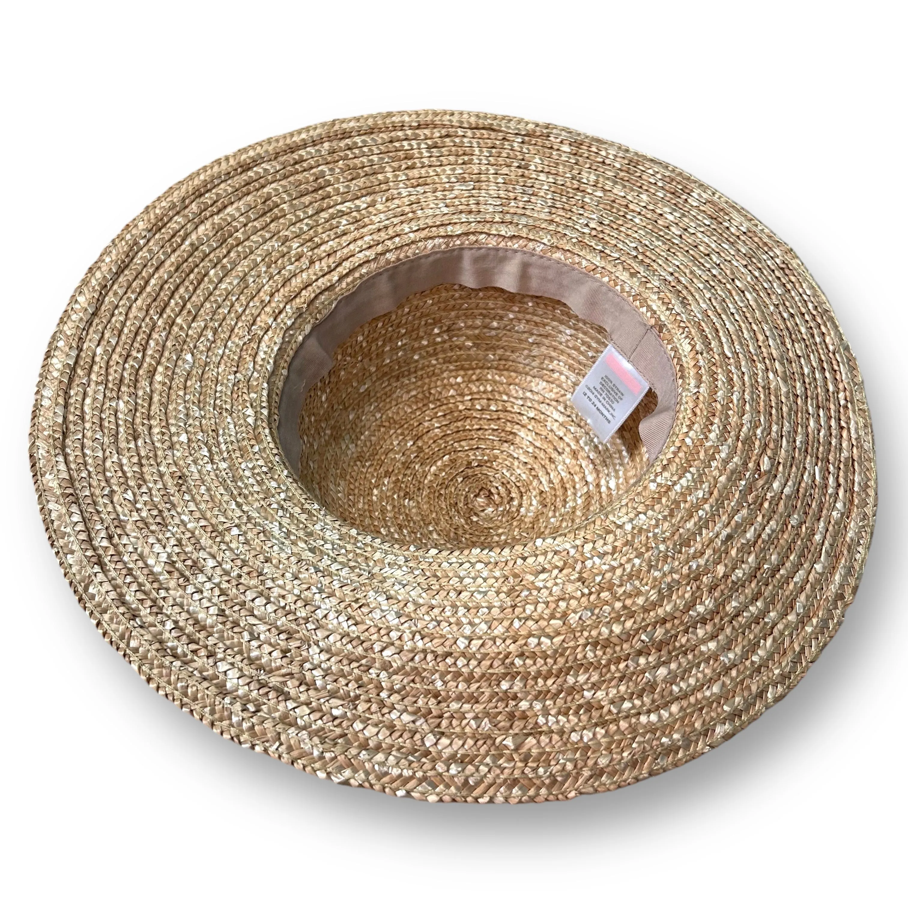 Girls Janie and Jack Size 12-24 Months Tan Woven Straw Hat