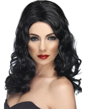 Glamorous Wavy Long Black Wig