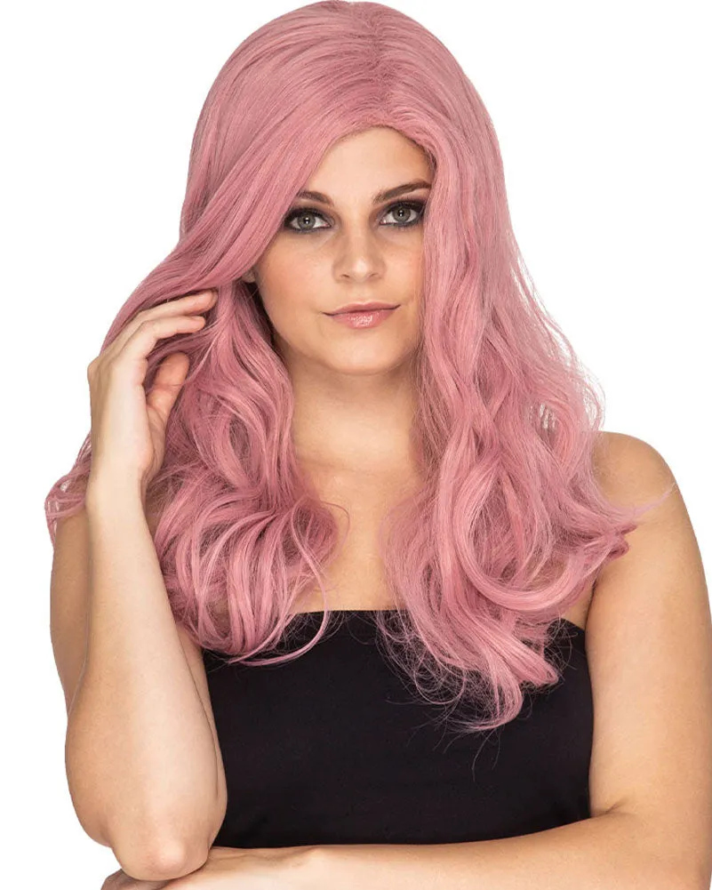 Glamour Deluxe Ashes of Roses Pink Long Wavy Wig