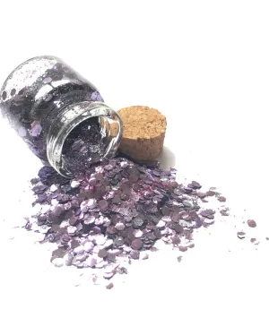 Glo Tatts Bio Glo Biodegradable Body Glitter Athena Purple Silver 12g