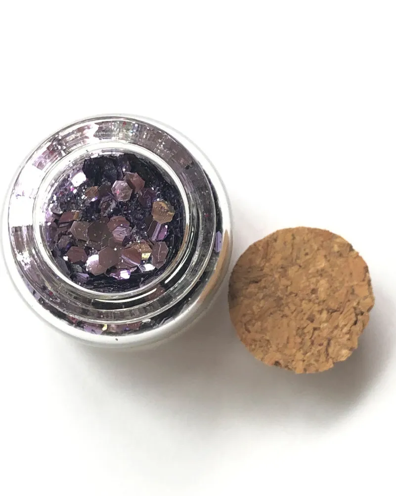 Glo Tatts Bio Glo Biodegradable Body Glitter Athena Purple Silver 12g