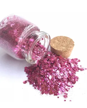 Glo Tatts Bio Glo Biodegradable Body Glitter Yass Qween Pink 12g