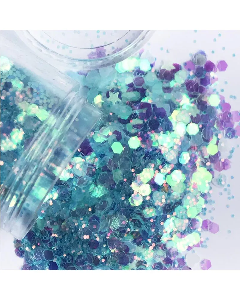 Glo Tatts Glow in the Dark Body Glitter Luna Blue 10g