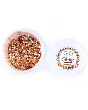 Glo Tatts Glow in the Dark Body Glitter Rusty Rose Gold 10g