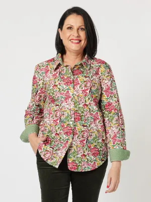 Gordon Smith English Rose Cotton Print Shirt Rose