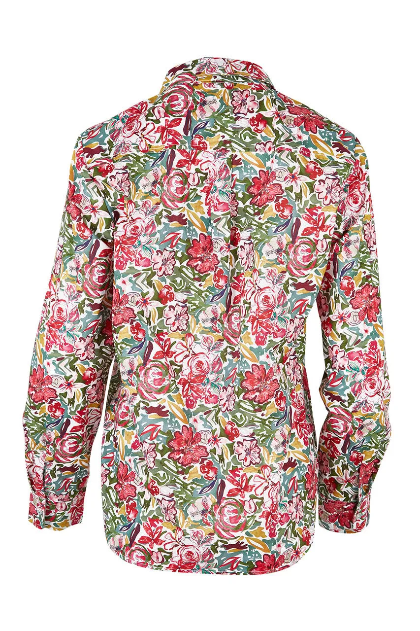Gordon Smith English Rose Cotton Print Shirt Rose