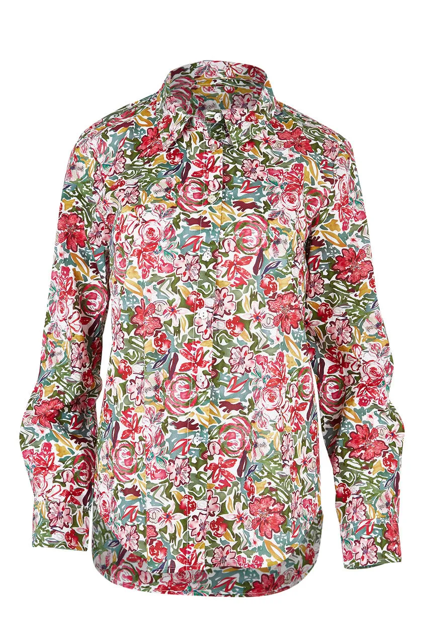 Gordon Smith English Rose Cotton Print Shirt Rose