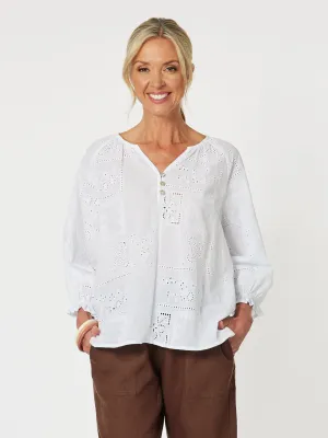Gordon Smith Mila Lace Top White