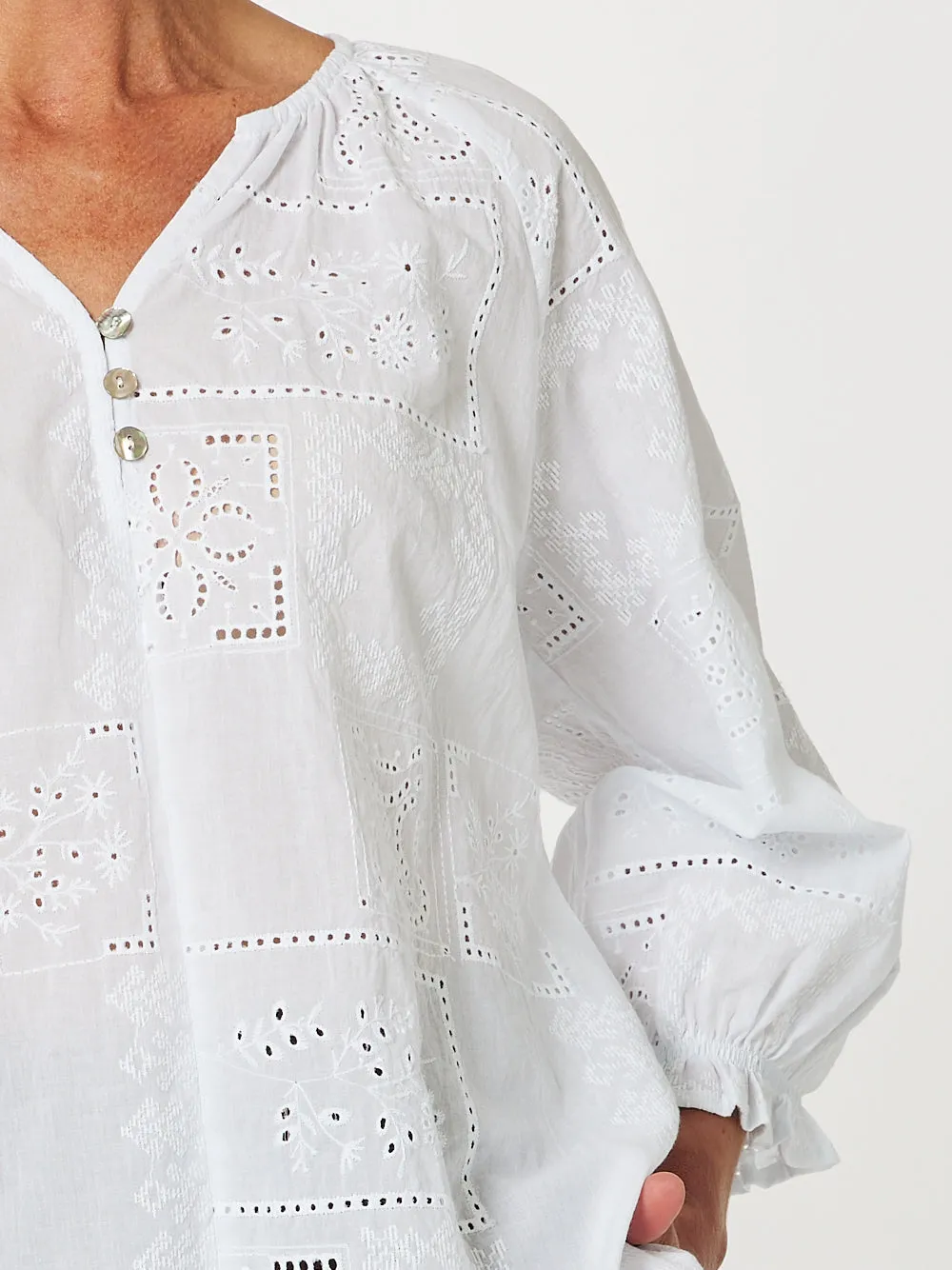 Gordon Smith Mila Lace Top White