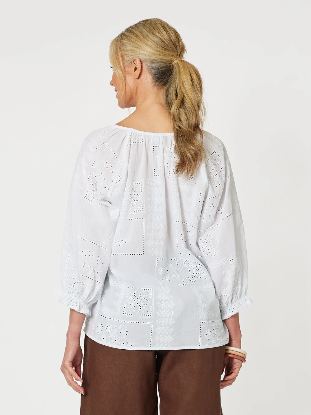 Gordon Smith Mila Lace Top White