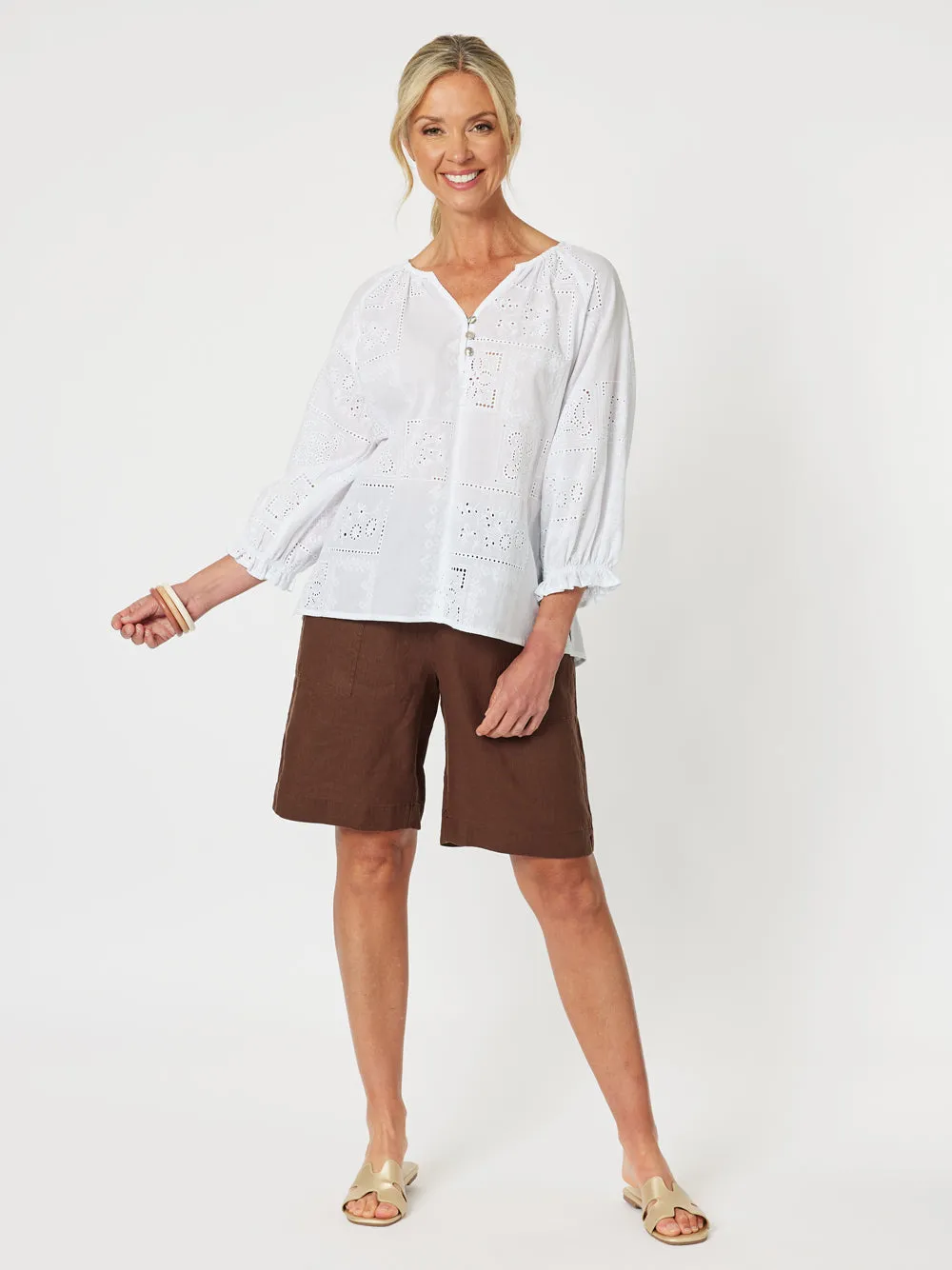 Gordon Smith Mila Lace Top White