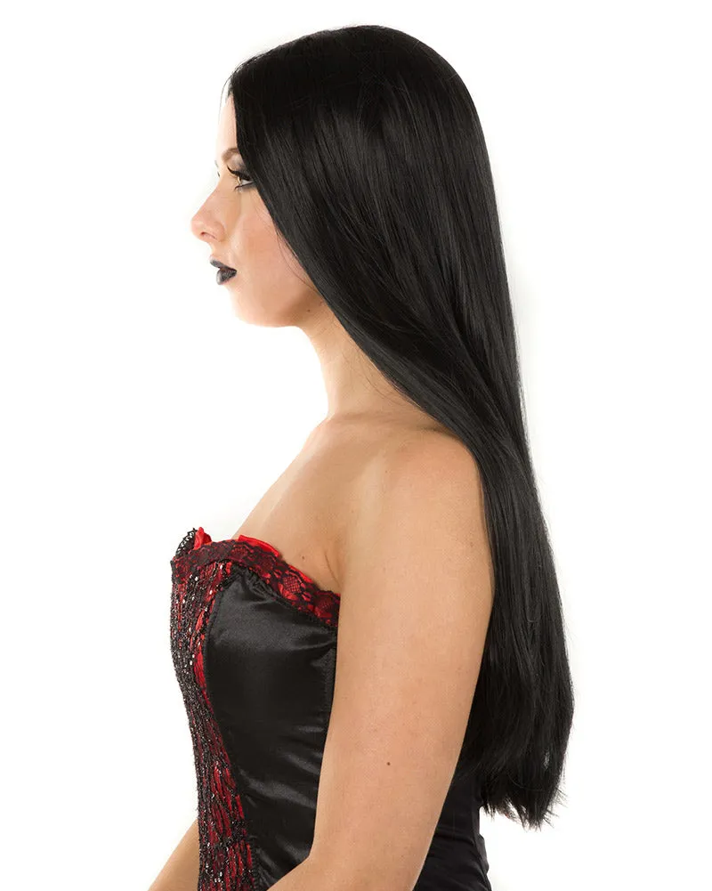 Gothic Deluxe Long Black Wig