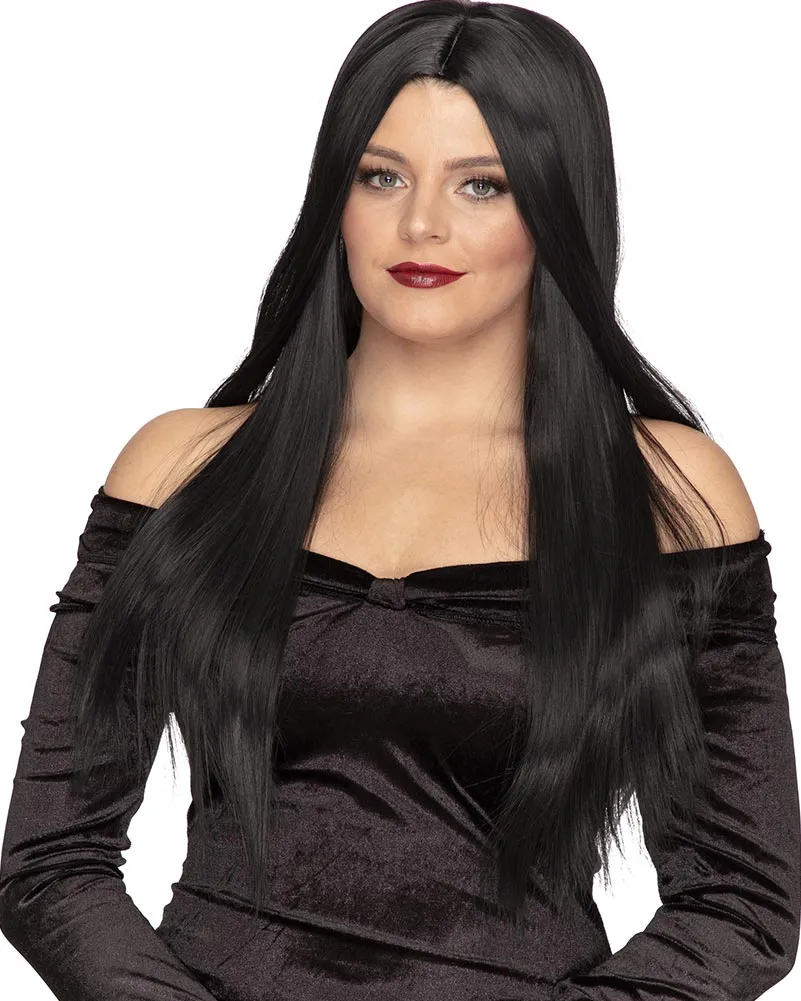 Gothic Deluxe Long Black Wig
