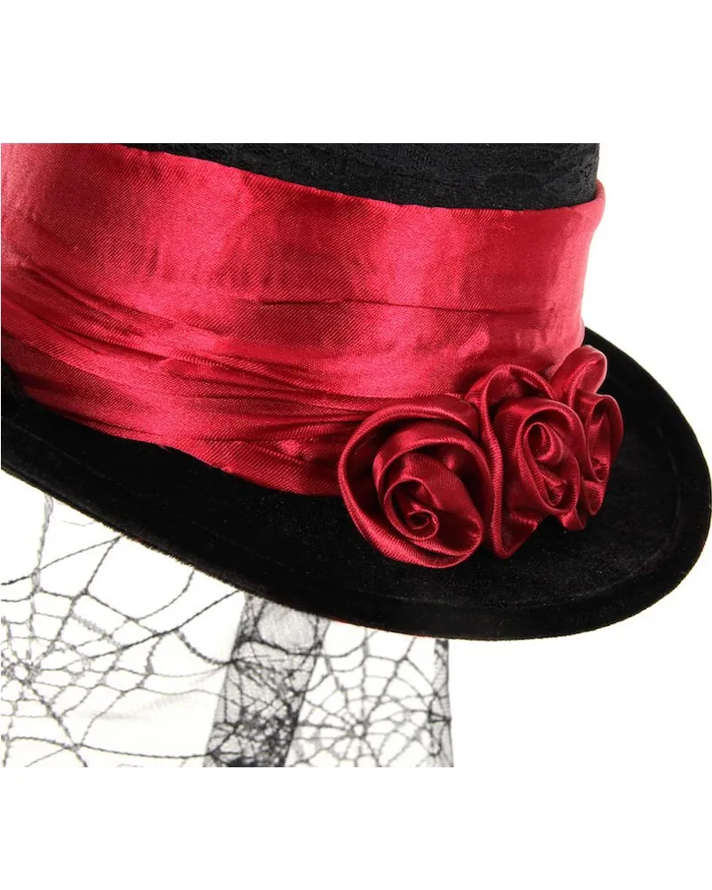Gothic Rose Top Deluxe Hat