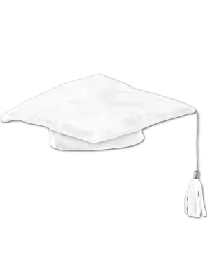 Graduate White Plush Cap