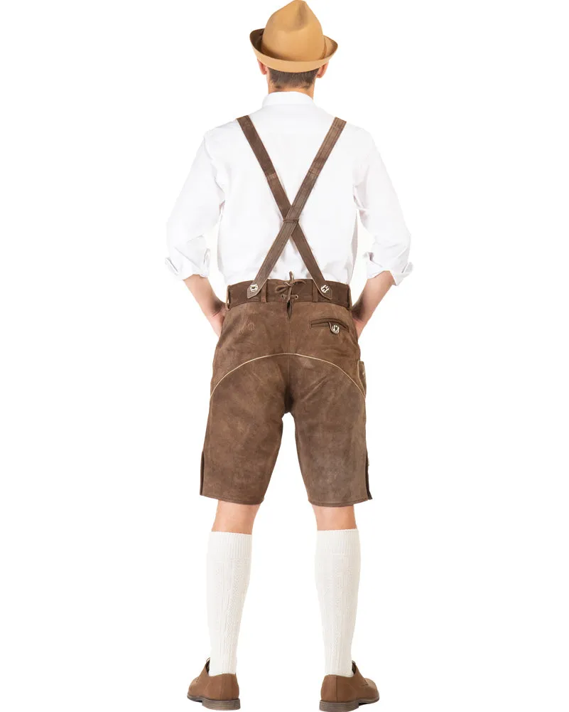 Hans Authentic Leather Lederhosen Mens Costume