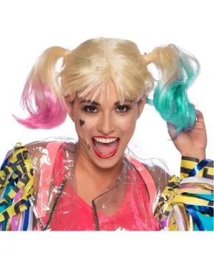 Harley Quinn Birds of Prey Blonde Pigtails Wig