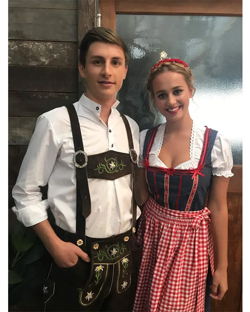 Heinrich Authentic Leather Lederhosen Mens Costume
