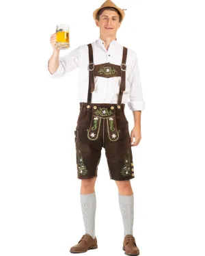 Heinrich Authentic Leather Lederhosen Mens Costume