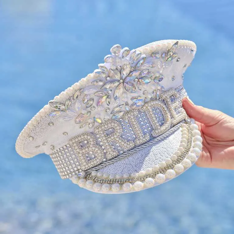 Hen Weekend Rhinestone & Pearl Embellished Bride Hen Party Hat