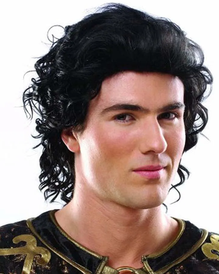 Historical Hunk Short Black Wig