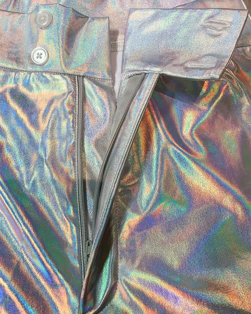 Hot Stuff Silver 70s Mens Flares