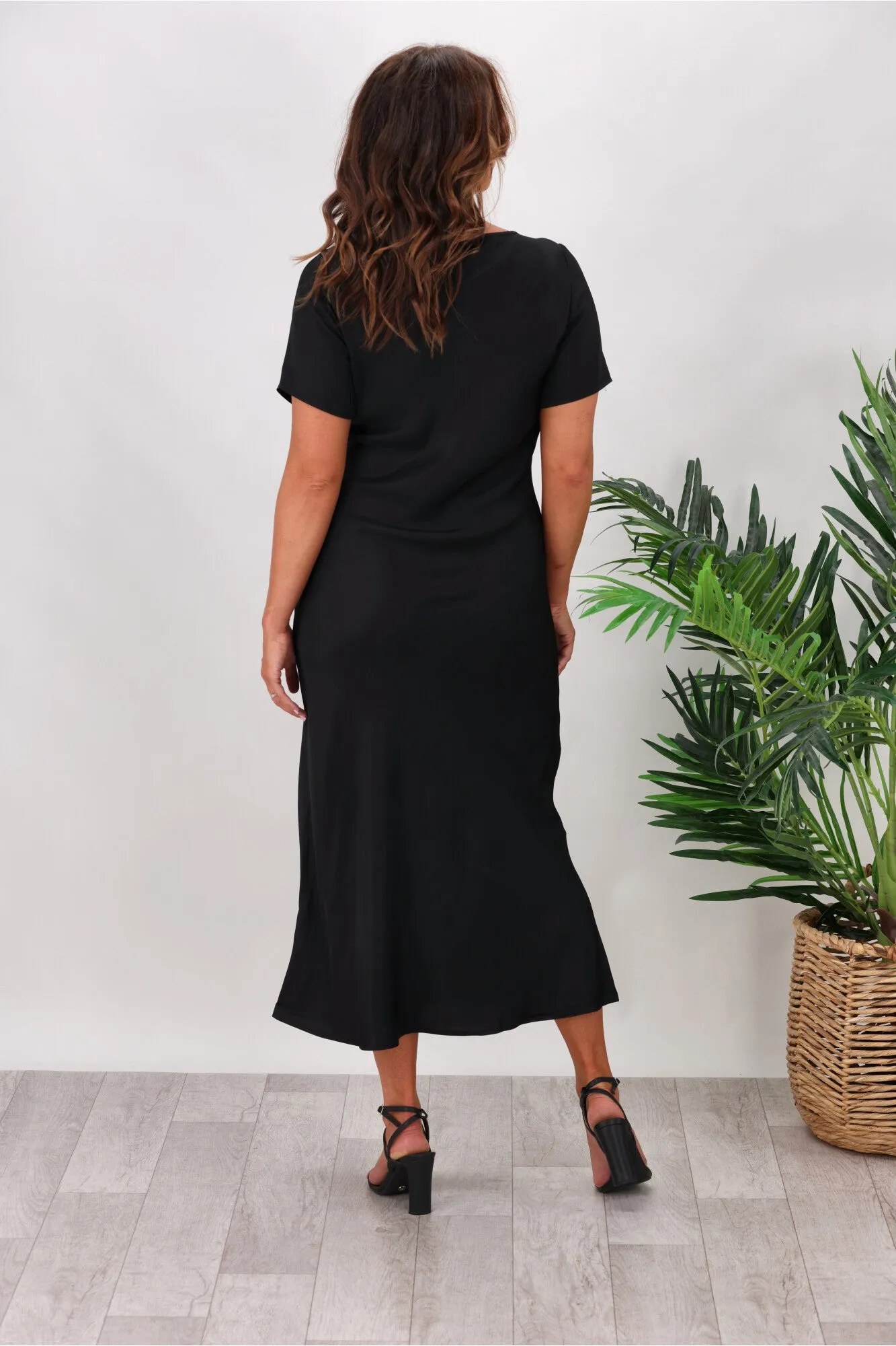 Huffer Twilight Keyhole Dress Black