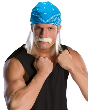 Hulk Hogan Bandana Platinum Blonde Wig and Moustache