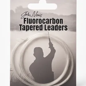 John Norris 9ft Fluorocarbon Tapered Leaders - Twin Pack