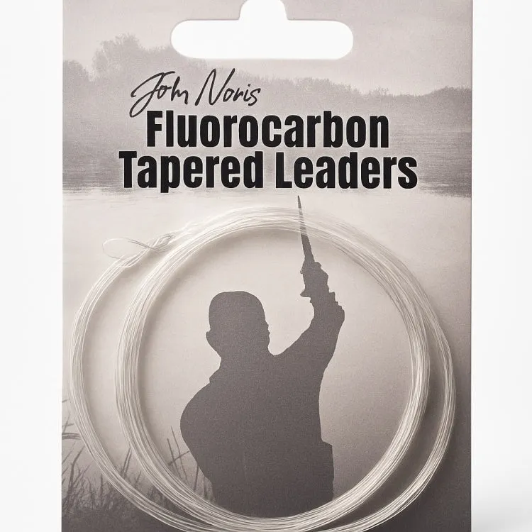 John Norris 9ft Fluorocarbon Tapered Leaders - Twin Pack