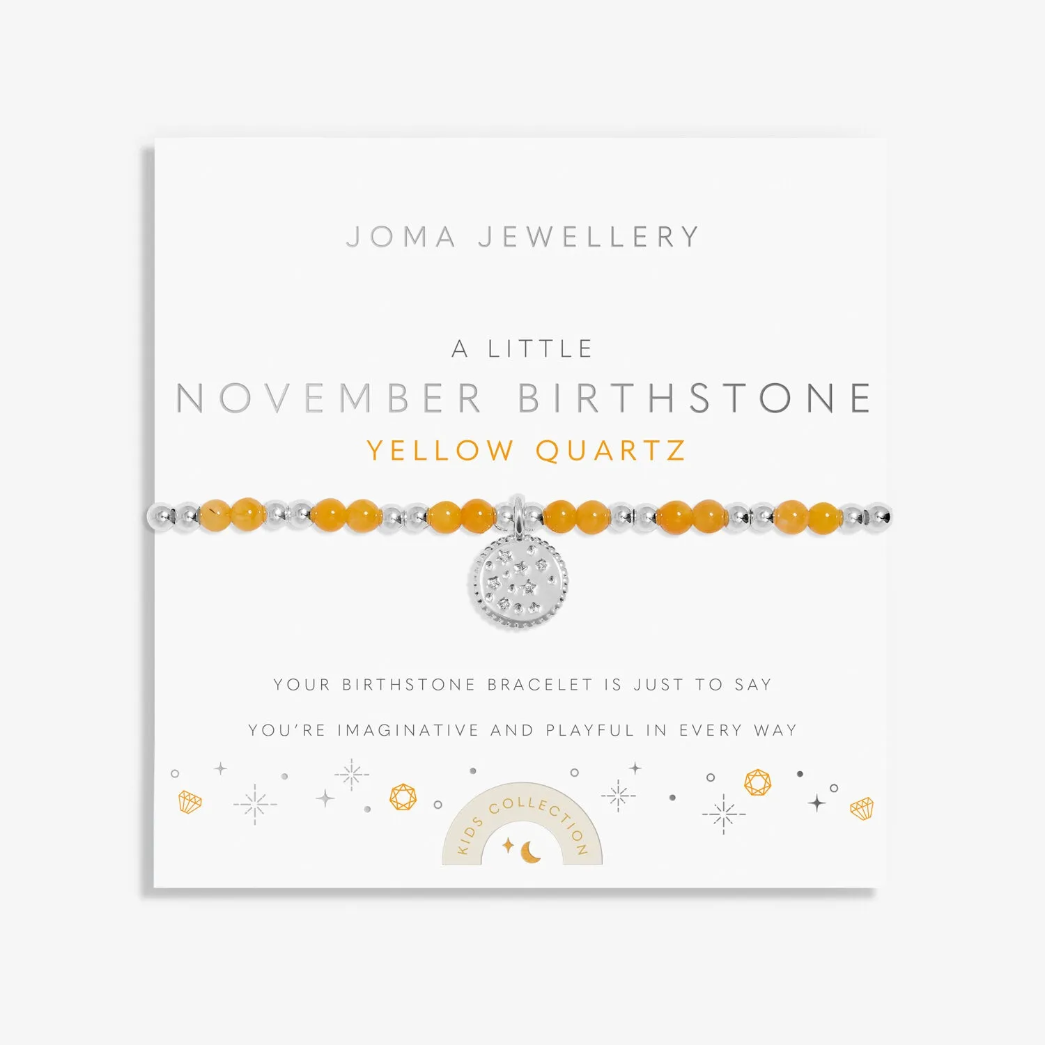 Joma Jewellery Childrens A Little November Birthstone Bracelet