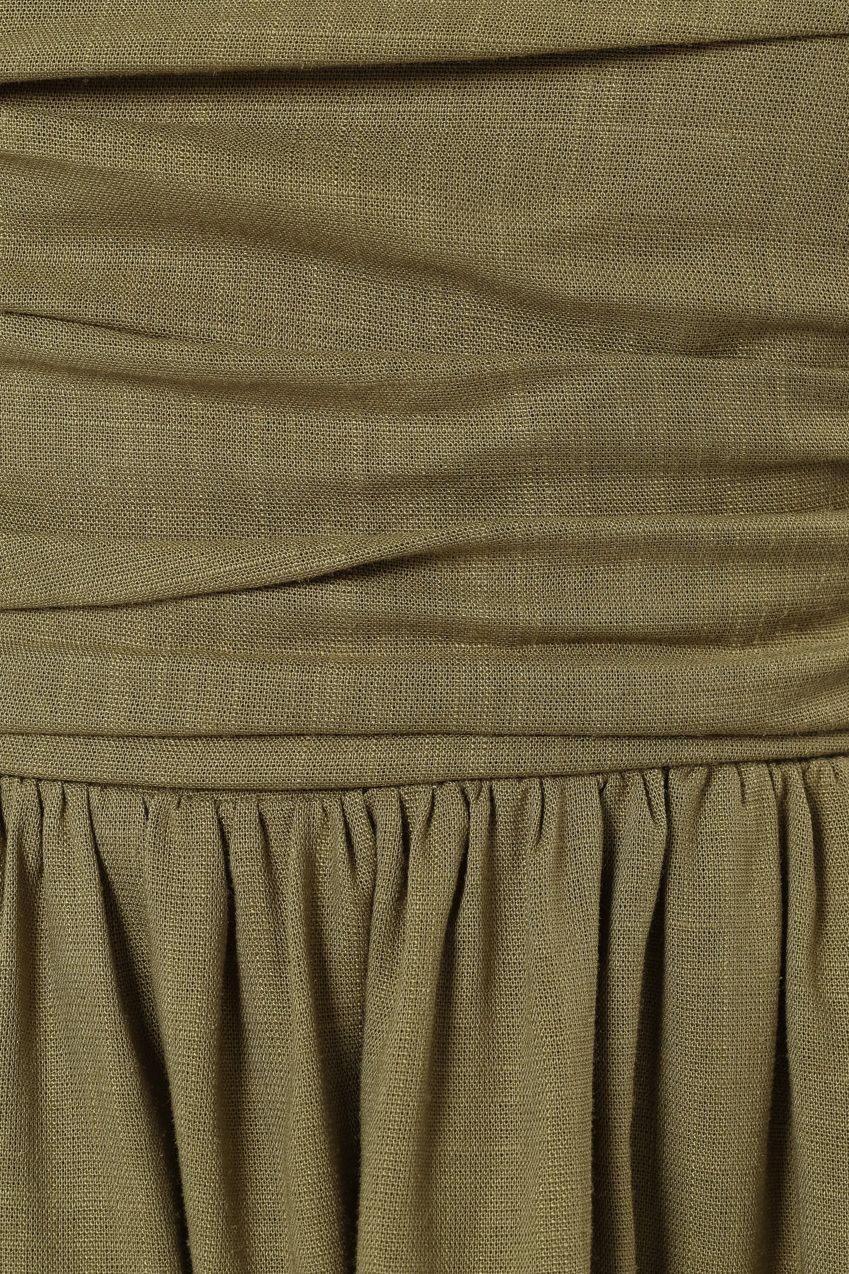 Kayt Strapless Dress - Olive Green