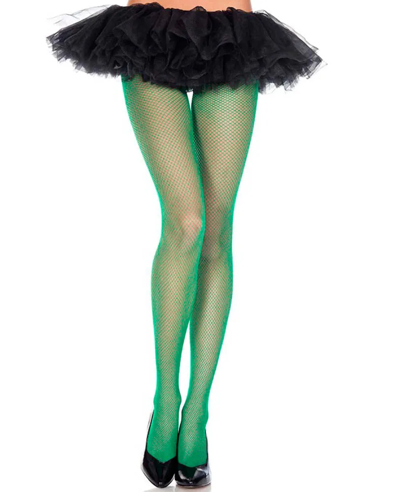 Kelly Green Fishnet Stockings