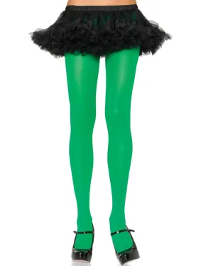 Kelly Green Opaque Tights