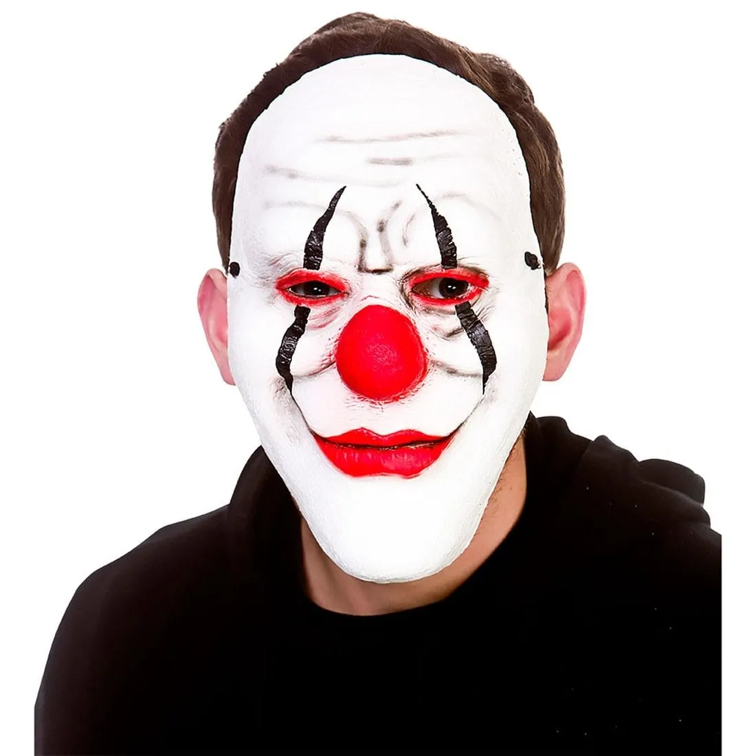 Killer Clown Foam Mask Evil Face IT Adults Halloween Creepy