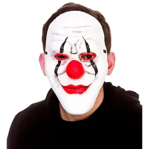 Killer Clown Foam Mask Evil Face IT Adults Halloween Creepy