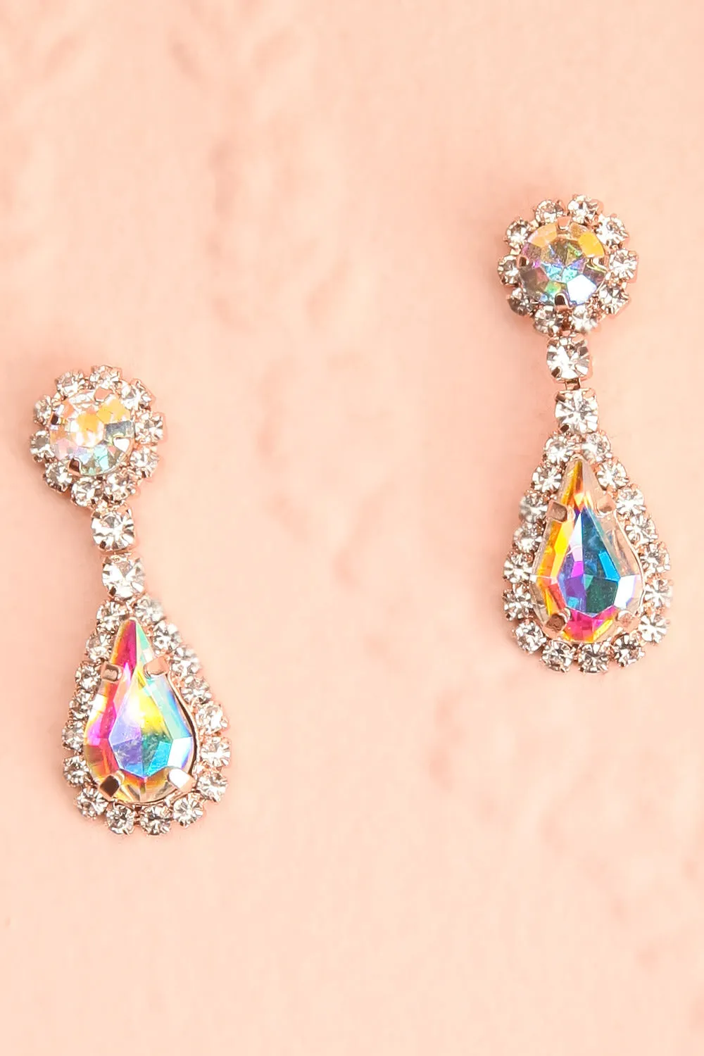 Laurier Rose | Crystal Earrings & Necklace Set