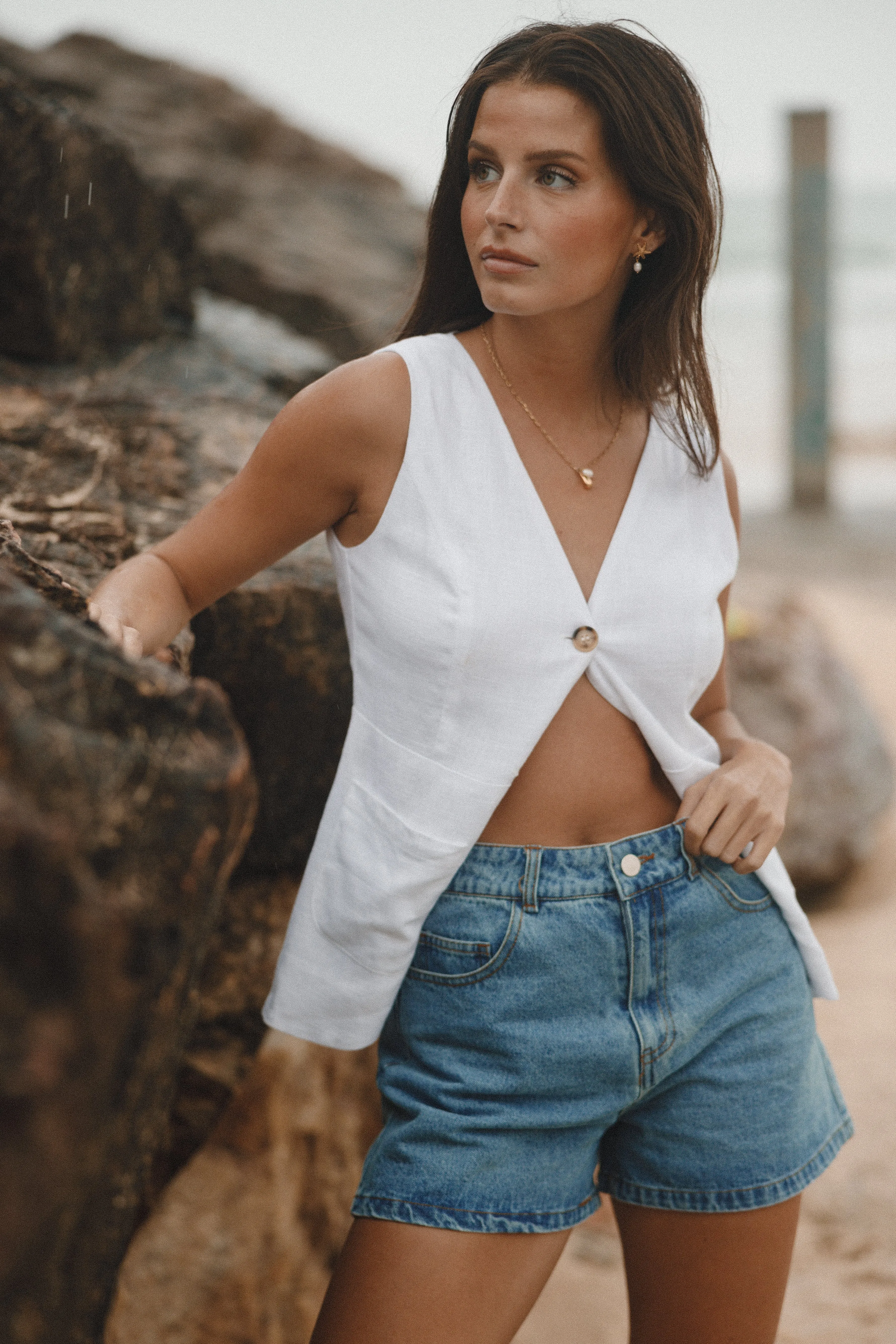 Lola Vest - White