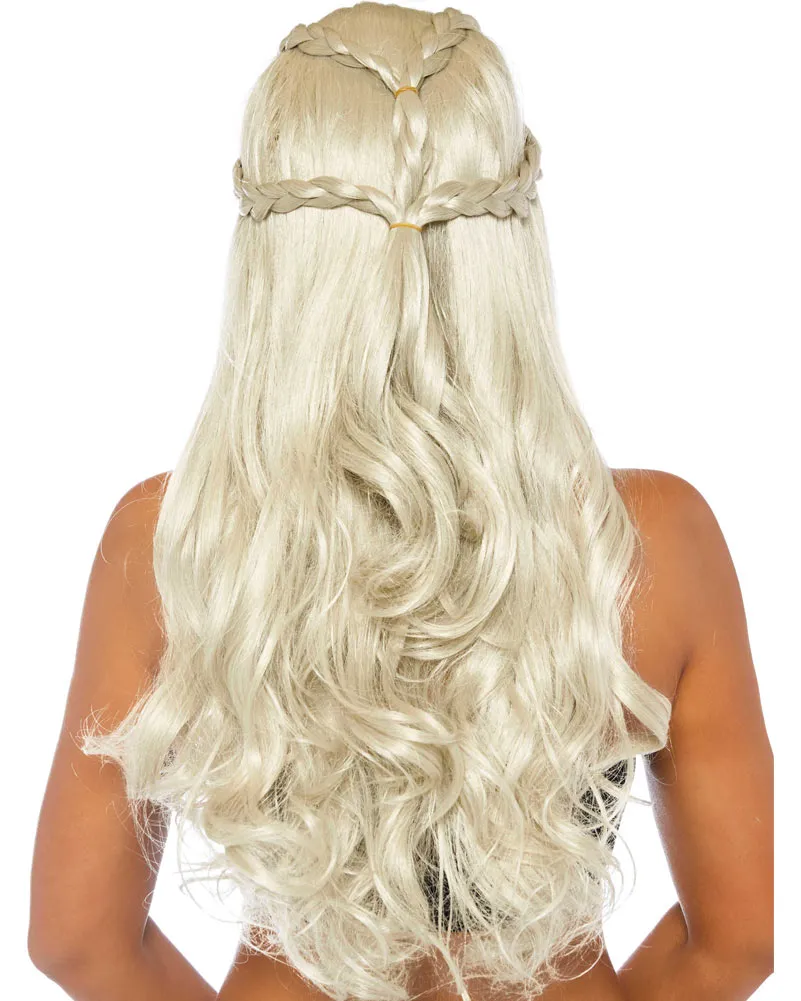 Long Wavy and Braided Blonde Wig