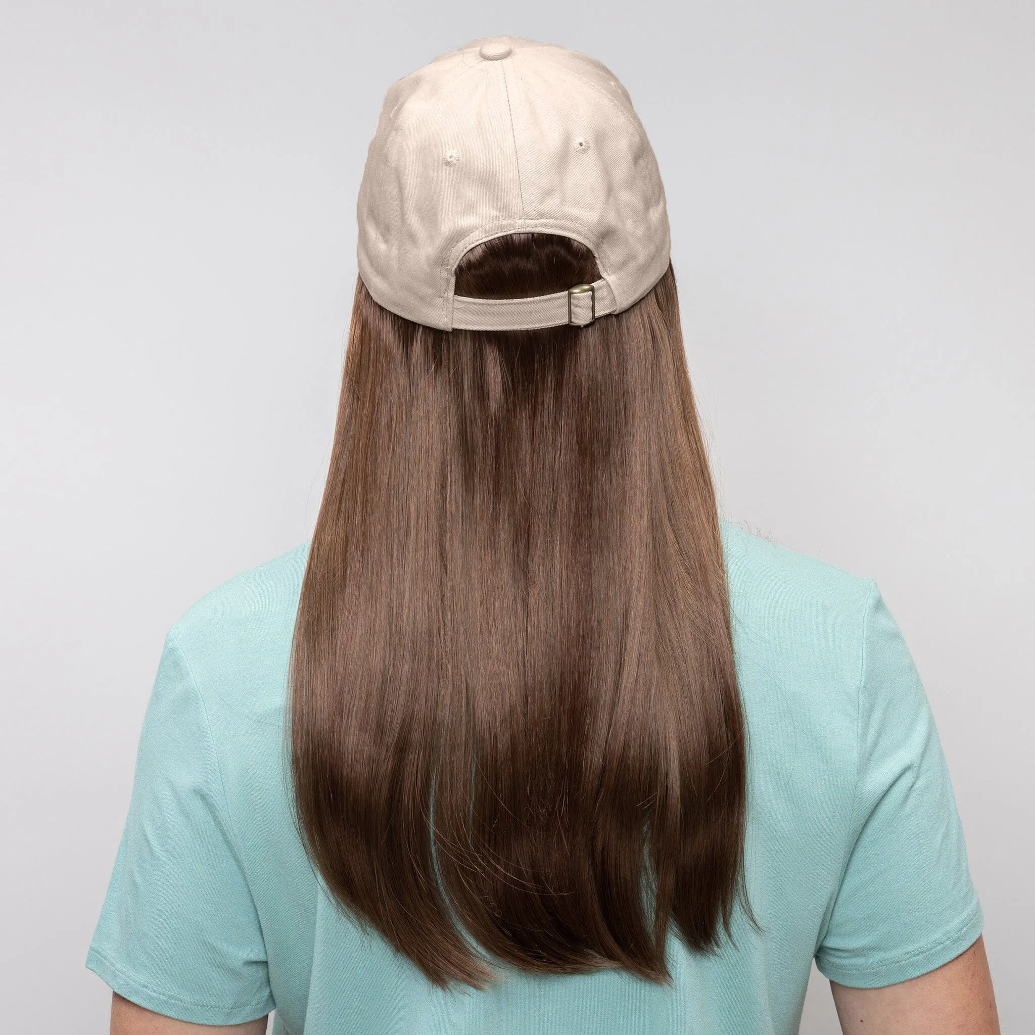 Long Wig with Beige Hat