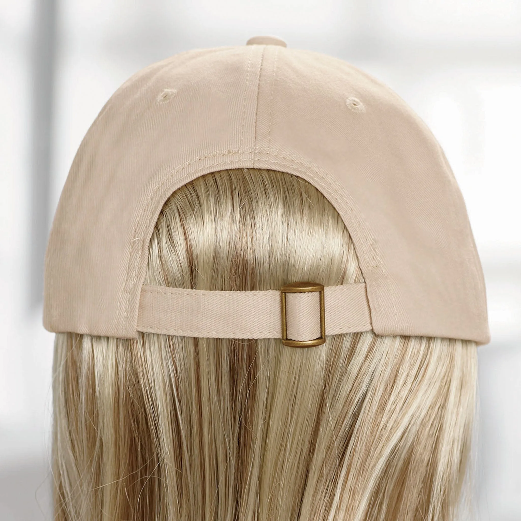 Long Wig with Beige Hat