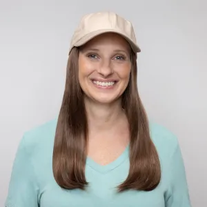 Long Wig with Beige Hat