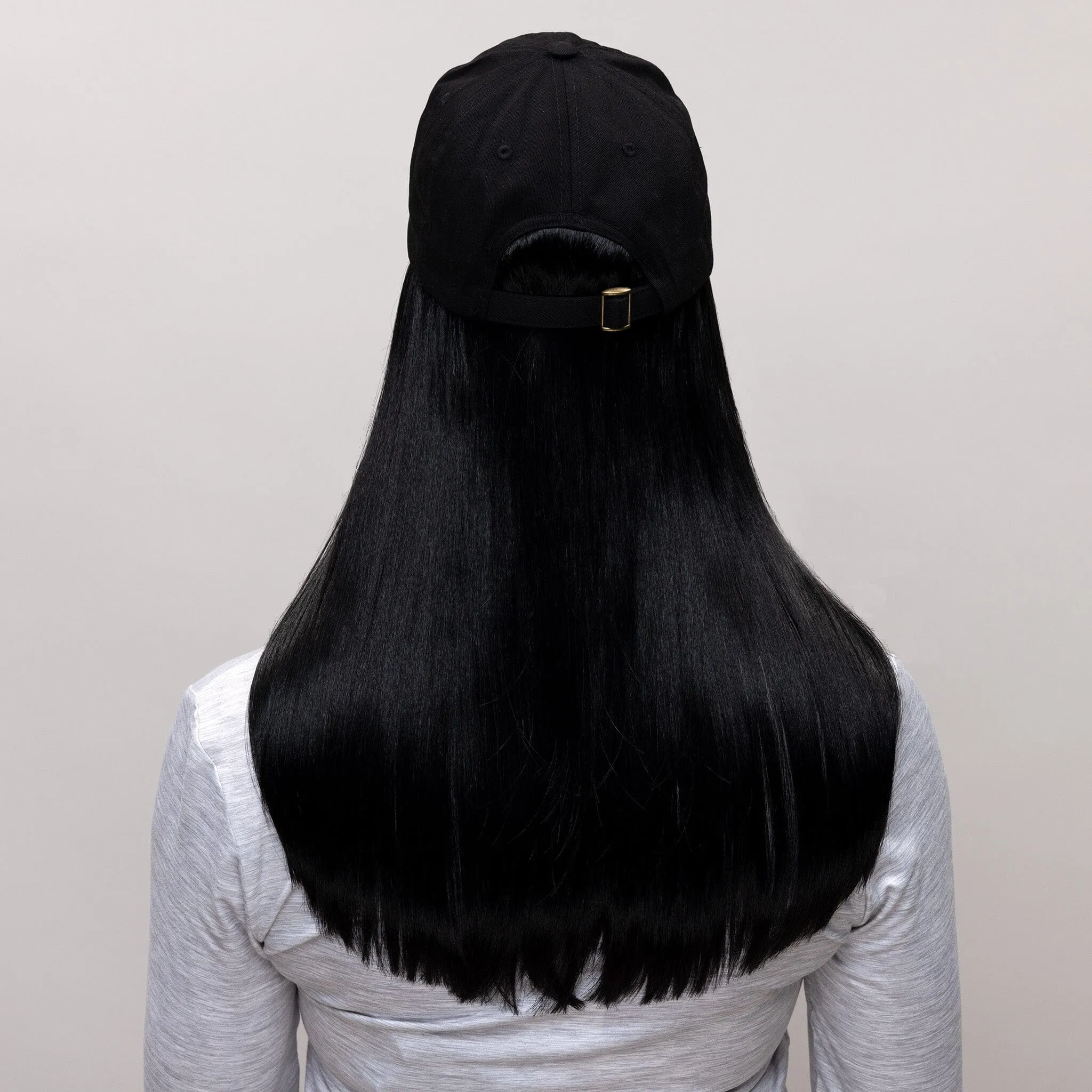 Long Wig with Black Hat