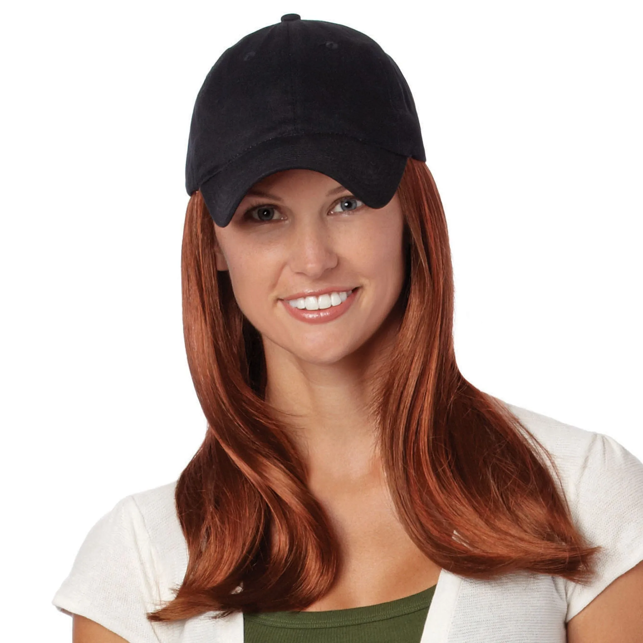 Long Wig with Black Hat