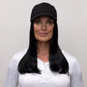 Long Wig with Black Hat