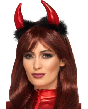 Metallic Devil Horns Headband