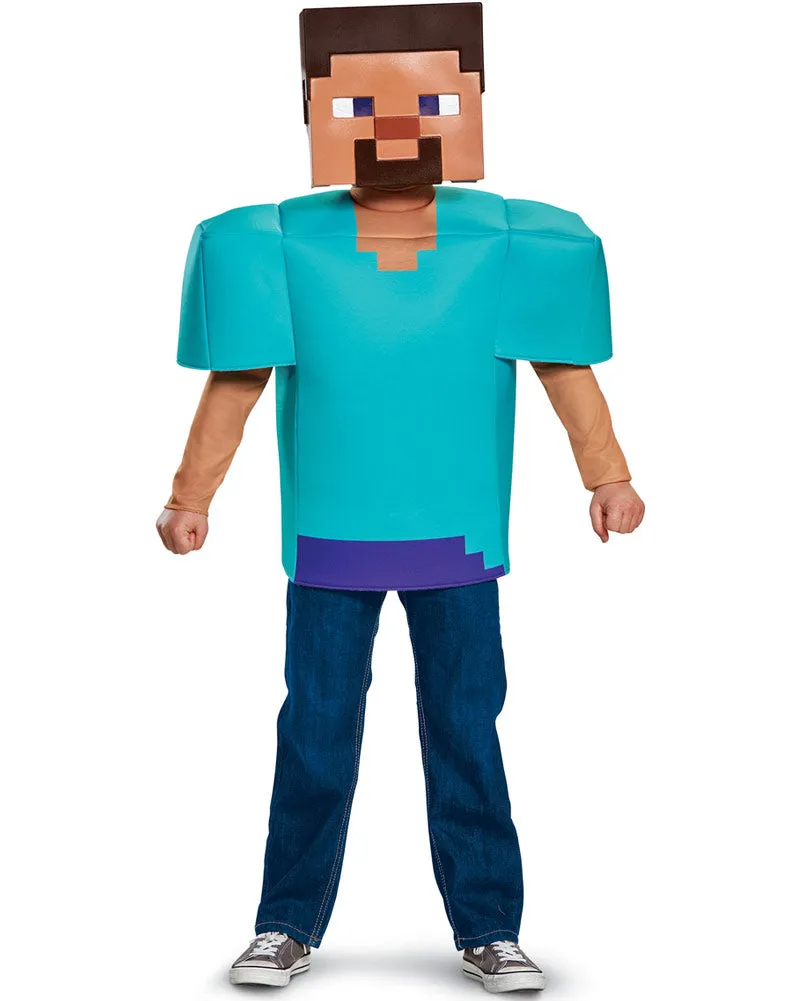 Minecraft Steve Classic Boys Costume