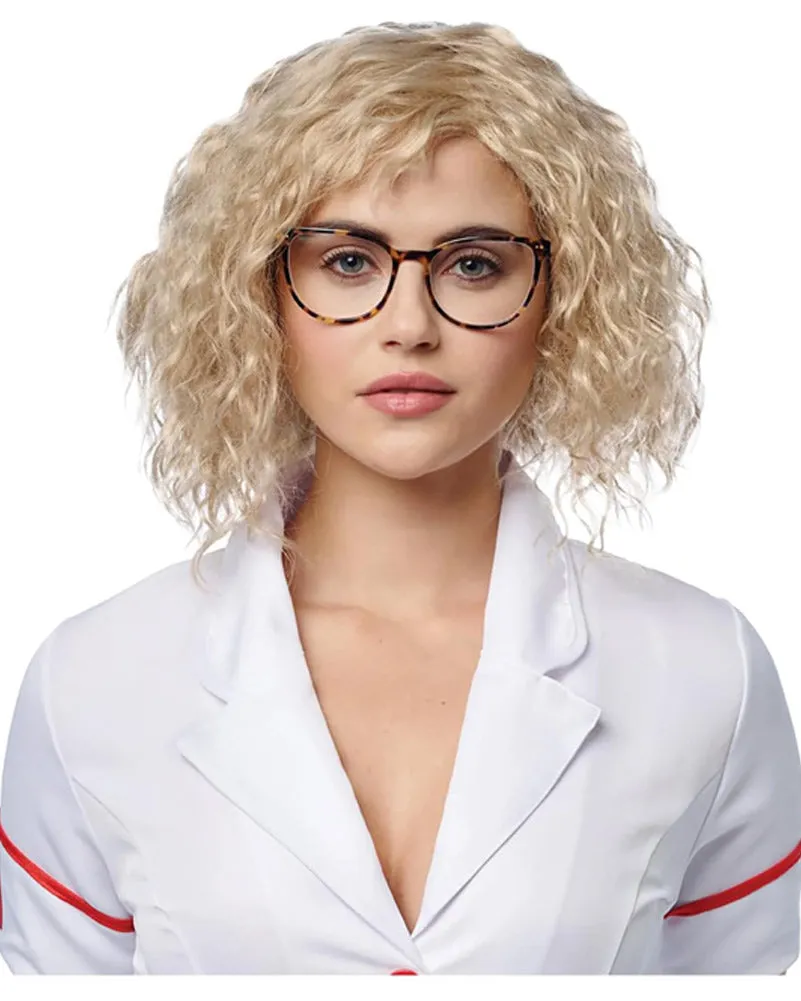 Misty Nutty Nurse Short Blonde Curly Wig